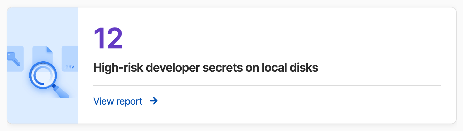 The developer secrets discovery section of the Insights page on 1Password.com.