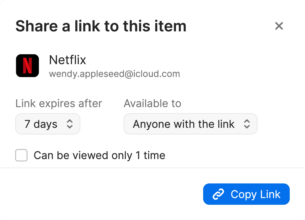 Select Get Link to Share